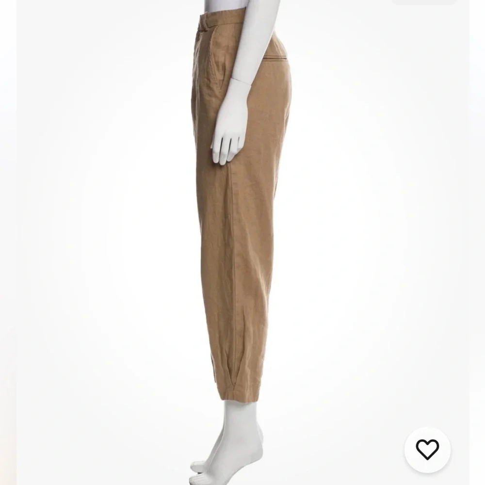Reformation Linen Straight Leg Beige Pants
